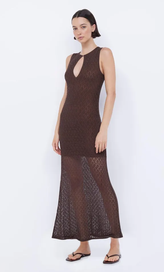 Bec Bridge Maxi Dresses Women AURORA KEYHOLE DRESS 8211 CHOC