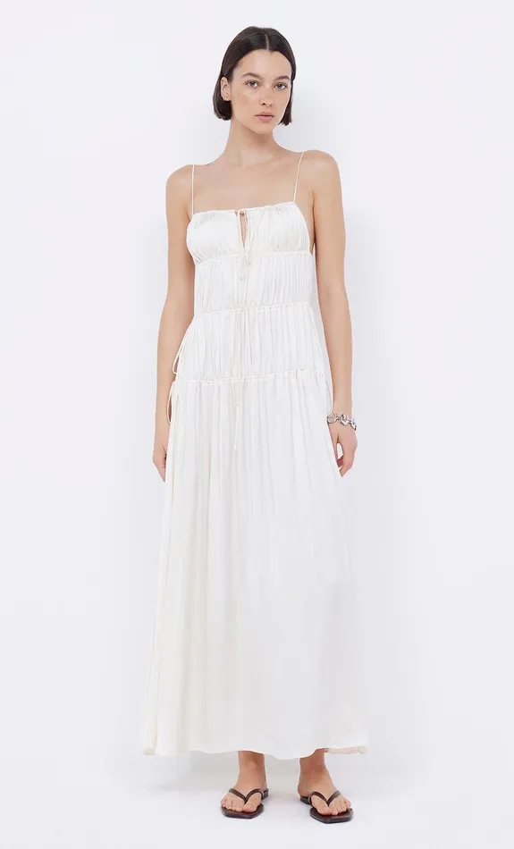 Bec Bridge Maxi Dresses Women DELPHI GATHERED DRESS 8211 IVORY