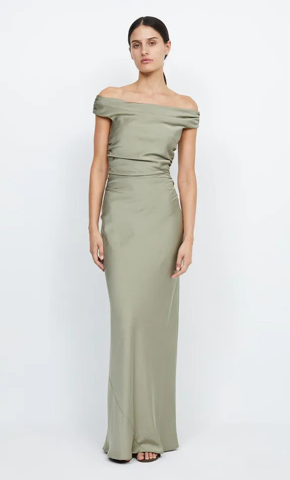 Bec Bridge Maxi Dresses Women ETERNITY OFF SHOULDER MAXI 8211 SAGE