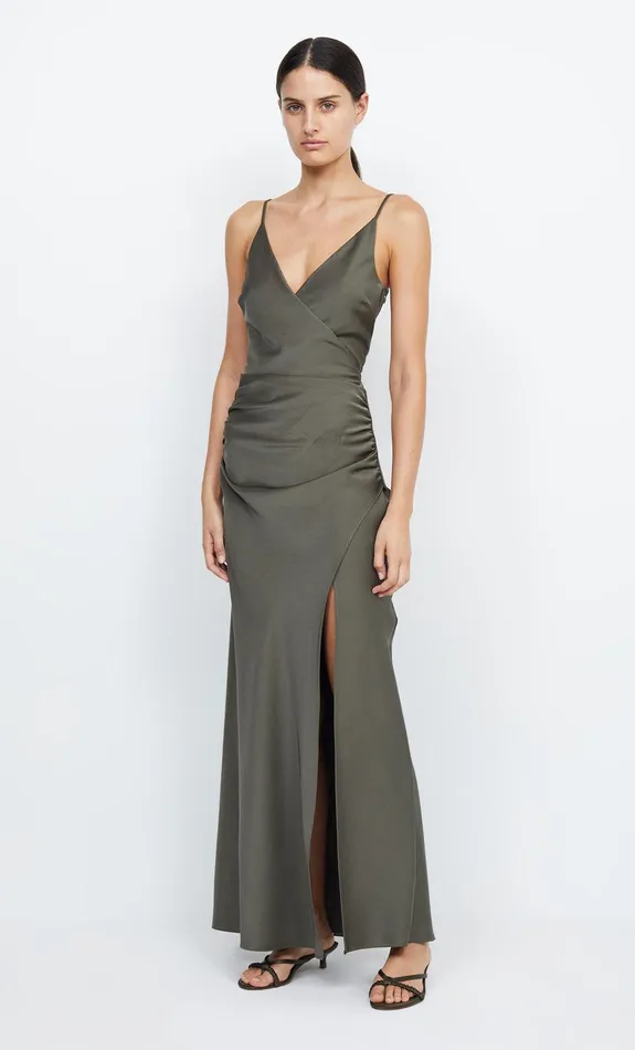 Bec Bridge Maxi Dresses Women ETERNITY V MAXI DRESS 8211 DARK WILLOW