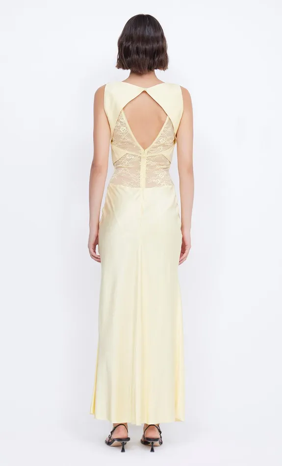 Bec Bridge Maxi Dresses Women JULIETTE V NECK MAXI DRESS 8211 BUTTER YELLOW