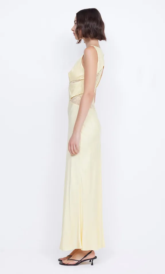 Bec Bridge Maxi Dresses Women JULIETTE V NECK MAXI DRESS 8211 BUTTER YELLOW