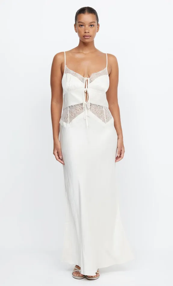 Bec Bridge Prom Dresses Women CELINE TIE MAXI DRESS 8211 CREAMCREAM
