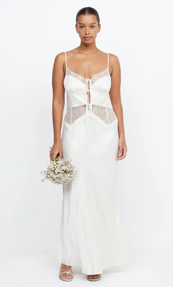 Bec Bridge Prom Dresses Women CELINE TIE MAXI DRESS 8211 CREAMCREAM