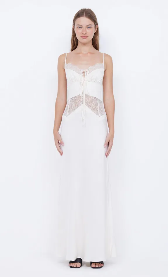 Bec Bridge Prom Dresses Women CELINE TIE MAXI DRESS 8211 CREAMCREAM
