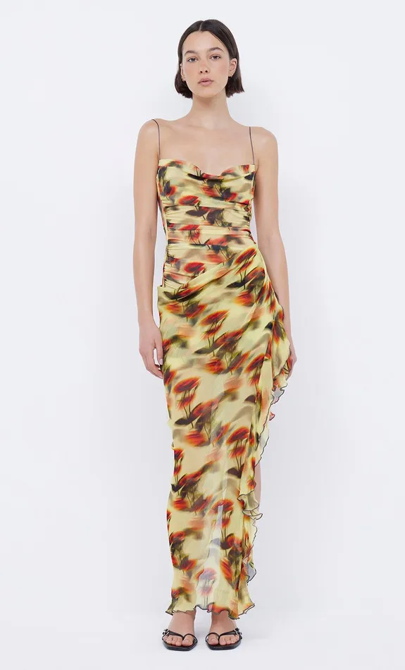 Bec Bridge Prom Dresses Women FIORE ASYM MAXI DRESS 8211 CITRUS ROSE