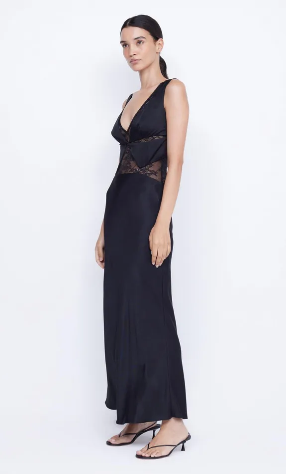 Bec Bridge Prom Dresses Women JULIETTE V NECK MAXI DRESS 8211 BLACK