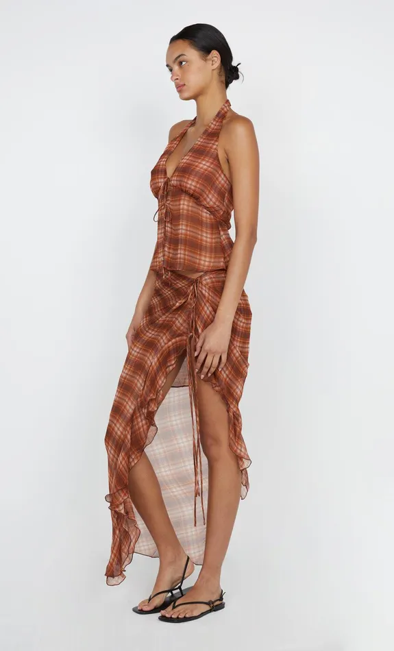 Bec Bridge Skirts Women DEVI SARONG SKIRT 8211 DESERT CHECK