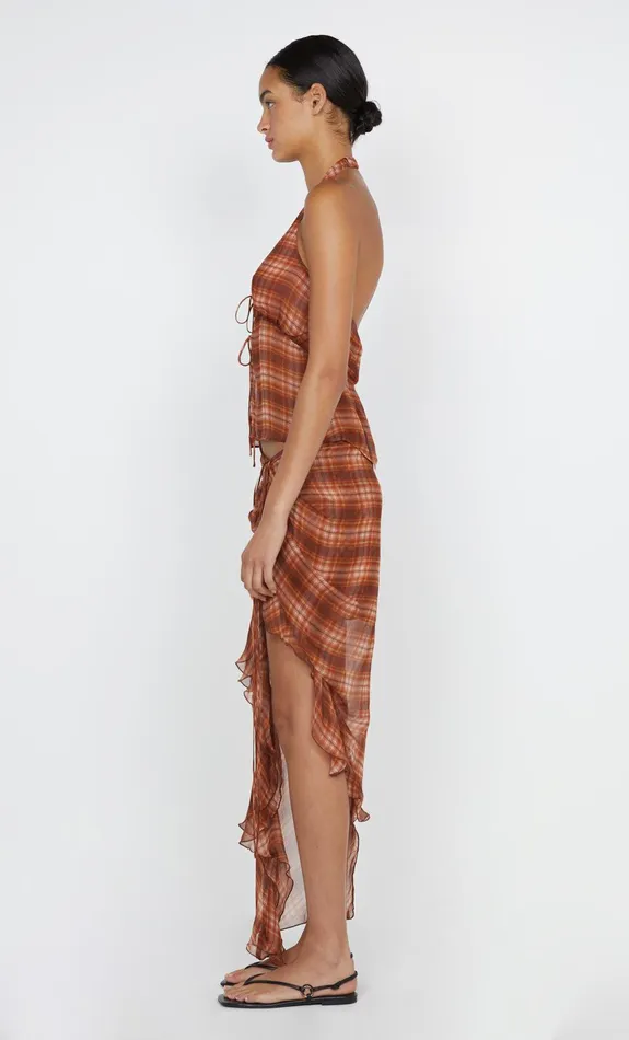 Bec Bridge Skirts Women DEVI SARONG SKIRT 8211 DESERT CHECK