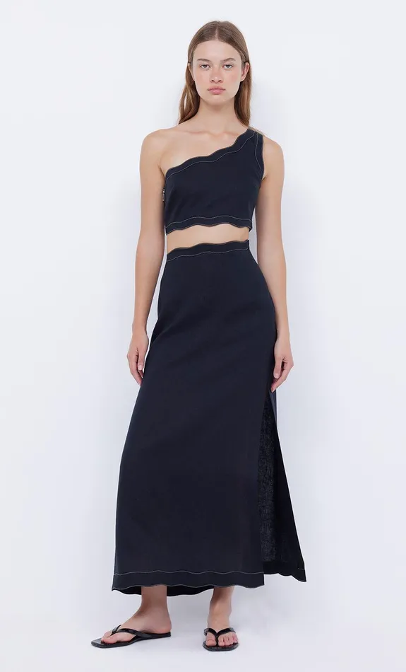 Bec Bridge Sleeveless Women TALLULAH ASYM CROP TOP 8211 BLACKBLACK