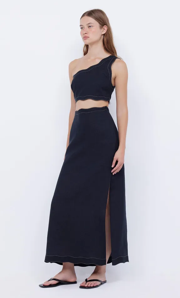 Bec Bridge Sleeveless Women TALLULAH ASYM CROP TOP 8211 BLACKBLACK