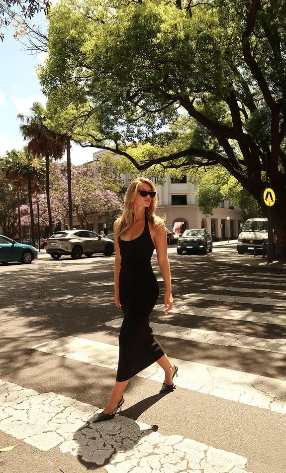 Bec Bridge Wedding Guest Women CYNDIE HALTER MIDI DRESS 8211 BLACK