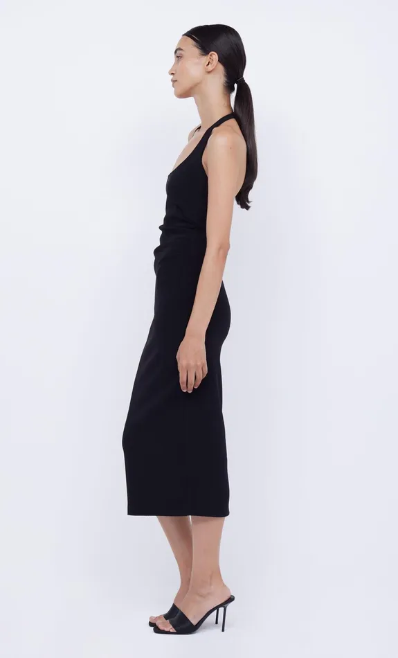 Bec Bridge Wedding Guest Women CYNDIE HALTER MIDI DRESS 8211 BLACK