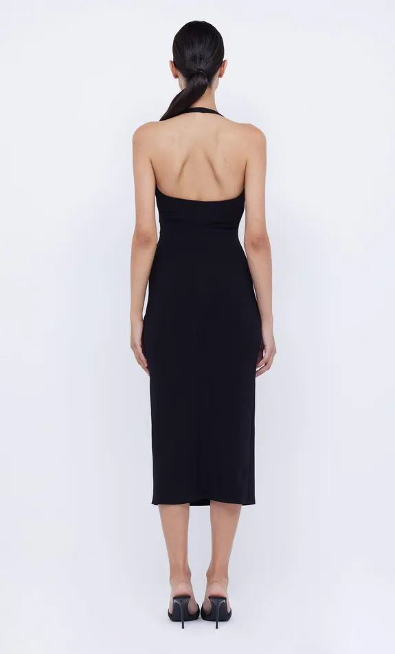 Bec Bridge Wedding Guest Women CYNDIE HALTER MIDI DRESS 8211 BLACK