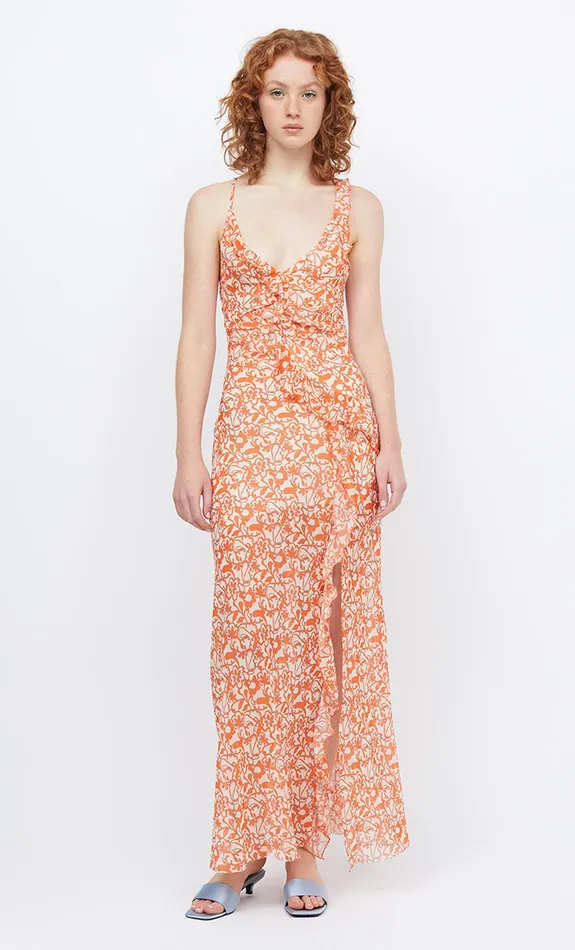 Bec Bridge Wedding Guest Women FIREFLY FRILL MAXI DRESS 8211 FIESTA FLORAL