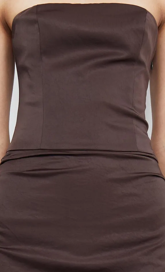 Bec Bridge Wedding Guest Women JONES STRAPLESS MAXI DRESS 8211 COCOA