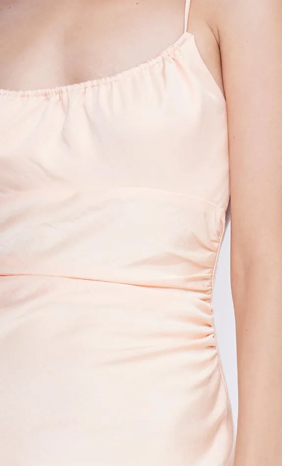 Bec Bridge Wedding Guest Women MARI LOU GATHERED MAXI DRESS 8211 PEACH