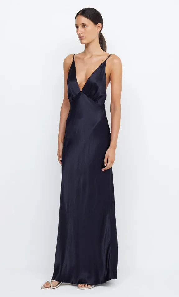 Bec Bridge Wedding Guest Women MOON DANCE V MAXI DRESS 8211 INK