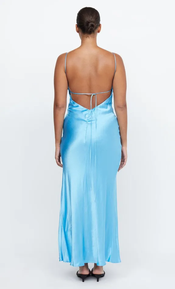 Bec Bridge Wedding Guest Women REN SPLIT MAXI DRESS 8211 TOPAZ BLUE