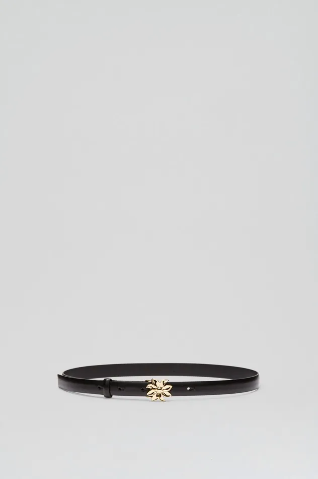 Belts FLOWER BUCKLE BELT 2 NERO Scanlan Theodore Women Belts FLOWER BUCKLE BELT 2 NERO Scanlan Theodore Women