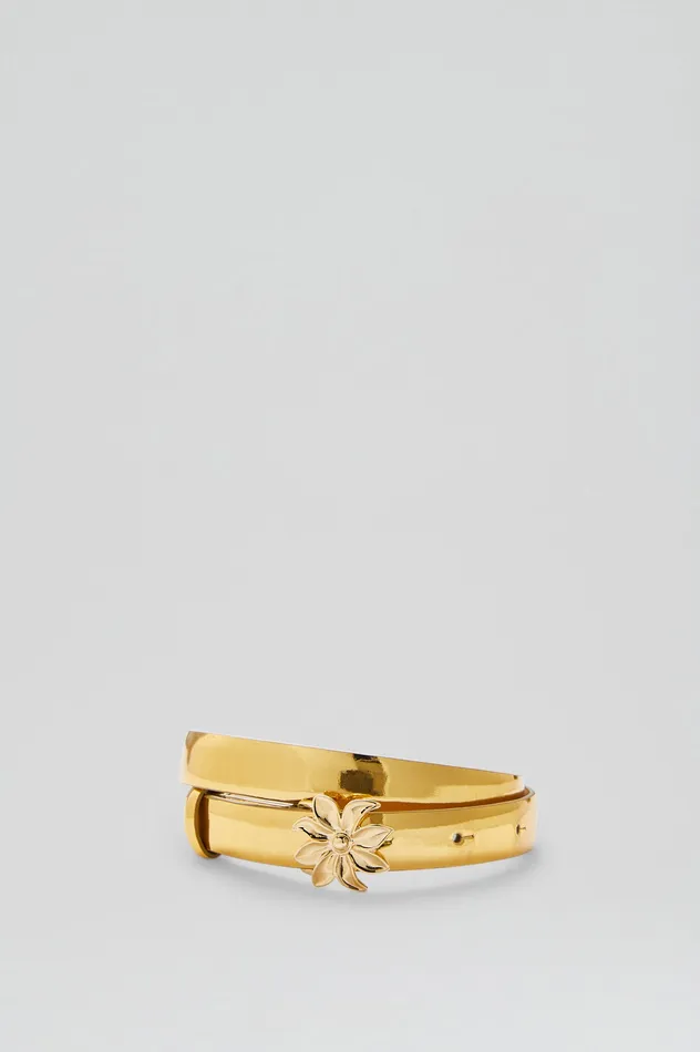 Belts Women FLOWER BUCKLE BELT 2 GOLD Scanlan Theodore Belts Women FLOWER BUCKLE BELT 2 GOLD Scanlan Theodore