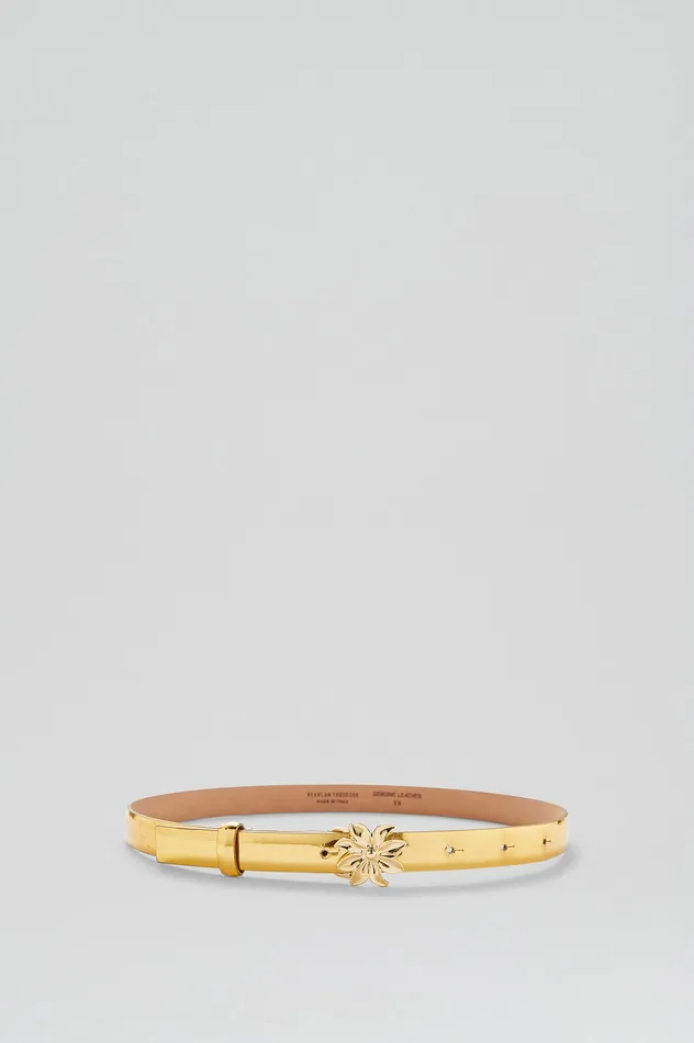 Belts Women FLOWER BUCKLE BELT 2 GOLD Scanlan Theodore Belts Women FLOWER BUCKLE BELT 2 GOLD Scanlan Theodore