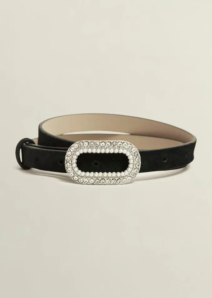 Belts Women HOBBS Cathy Jewelled Belt Black