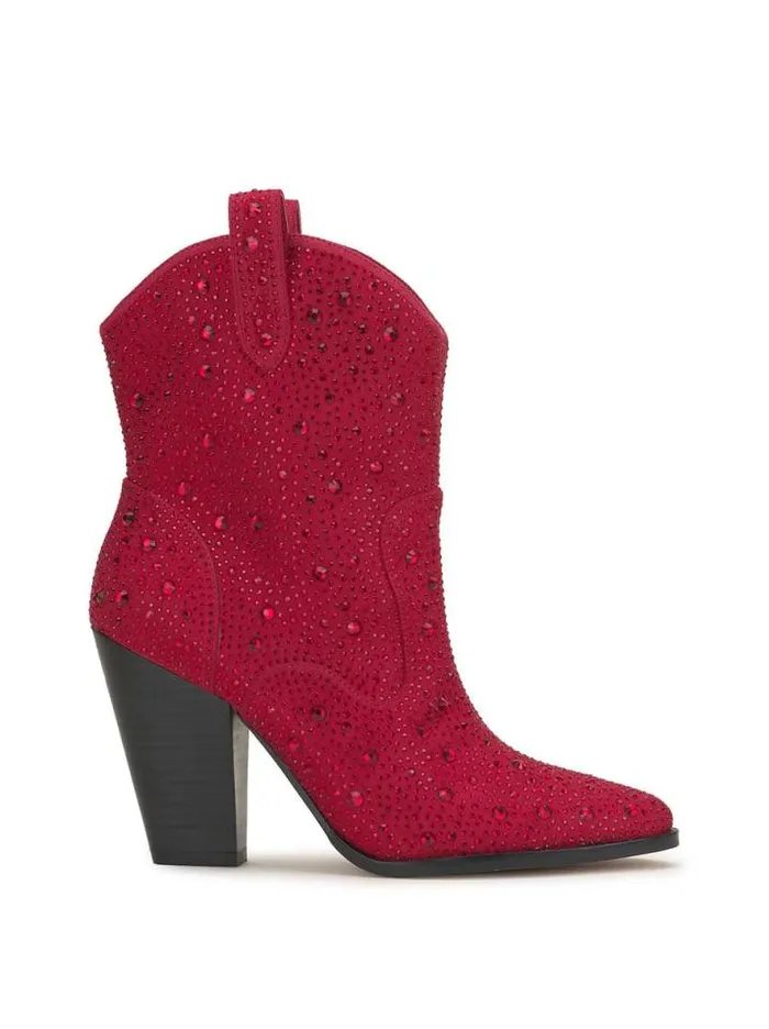 Bestsellers Shoes Jessica Simpson Cissely Western Bootie In Red