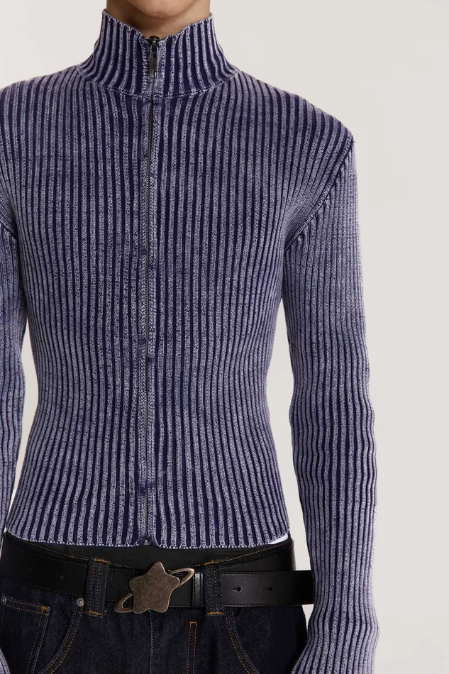 Bestsellers Shop Blue Lucid Knit Track Top Jaded London Men