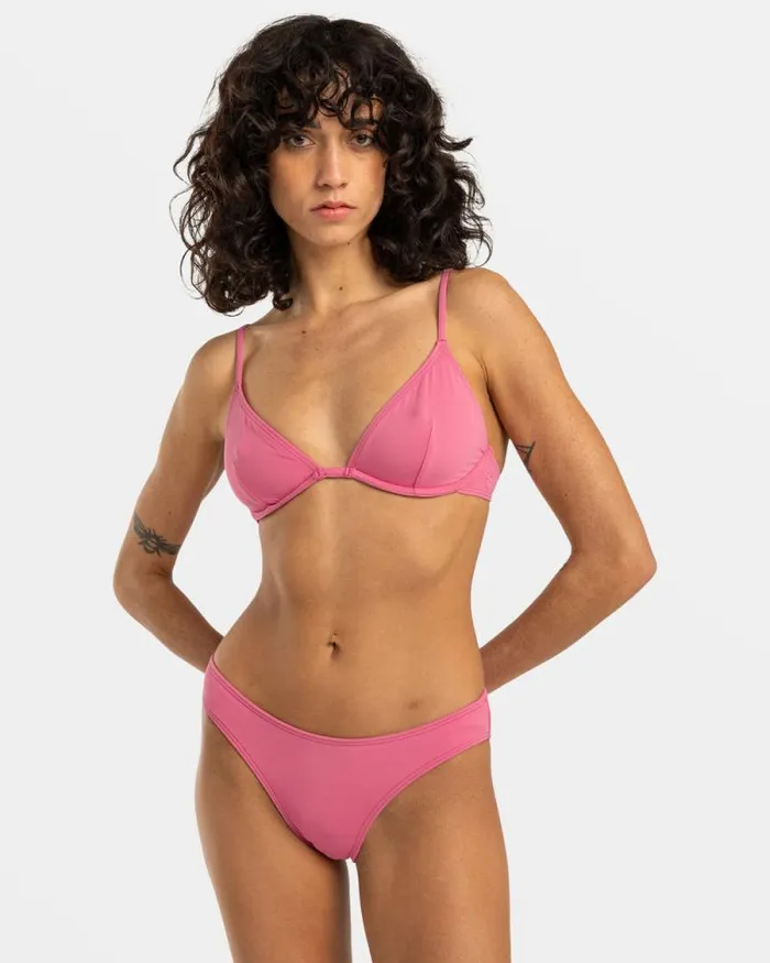 Billabong Bikinis Sol Searcher Reese Underwire Bikini Top Berry Pink 8211 Women