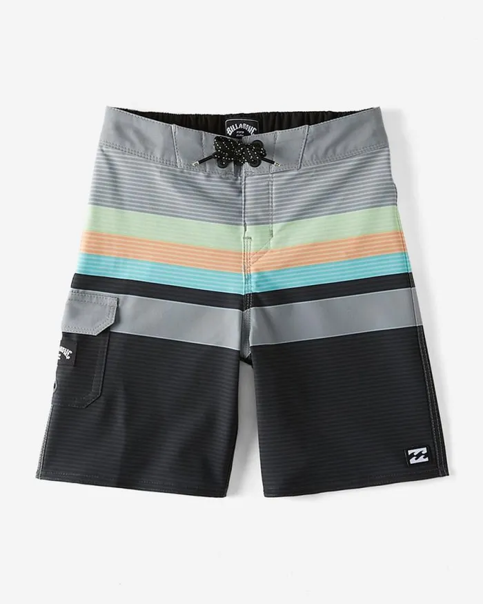 Billabong Boys 27 Yrs Boys 27 All Day Stripe Pro Boardshorts Graphite 8211 Men