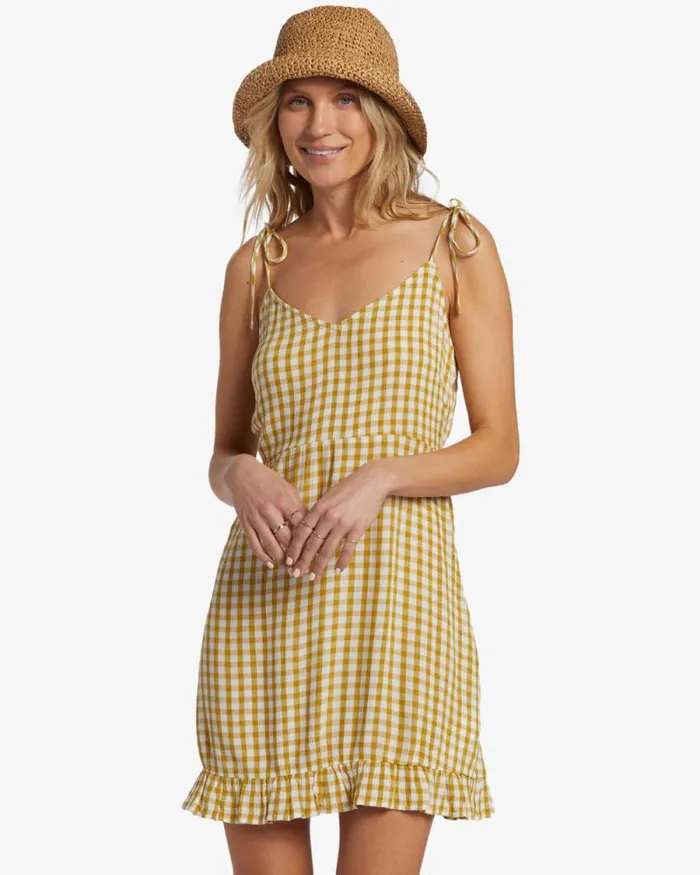 Billabong Dresses Heart Breaker Strappy Dress Green Envy 8211 Women