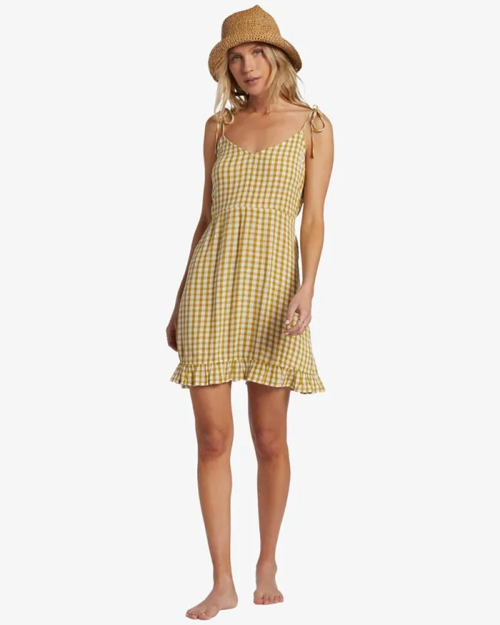 Billabong Dresses Heart Breaker Strappy Dress Green Envy 8211 Women