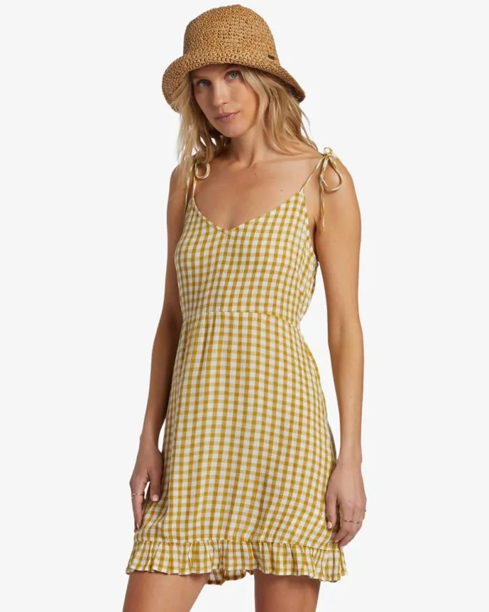 Billabong Dresses Heart Breaker Strappy Dress Green Envy 8211 Women