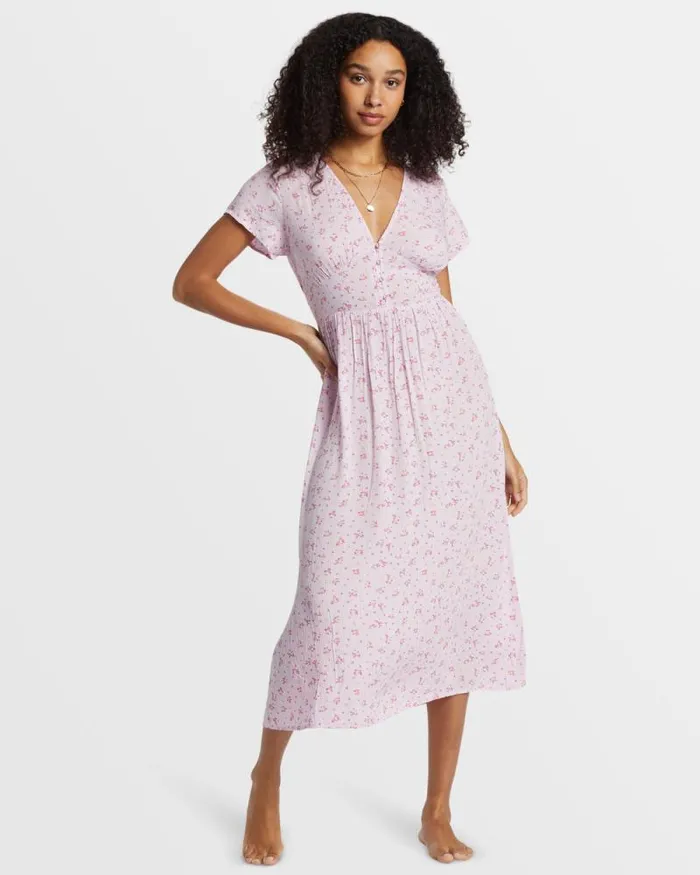 Billabong Dresses Morning Sky Midi Dress Iced Lavender 8211 Women Billabong Dresses Morning Sky Midi Dress Iced Lavender 8211 Women