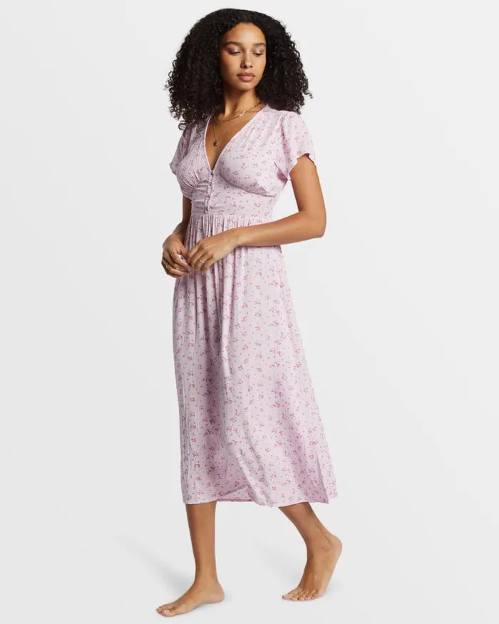 Billabong Dresses Morning Sky Midi Dress Iced Lavender 8211 Women Billabong Dresses Morning Sky Midi Dress Iced Lavender 8211 Women