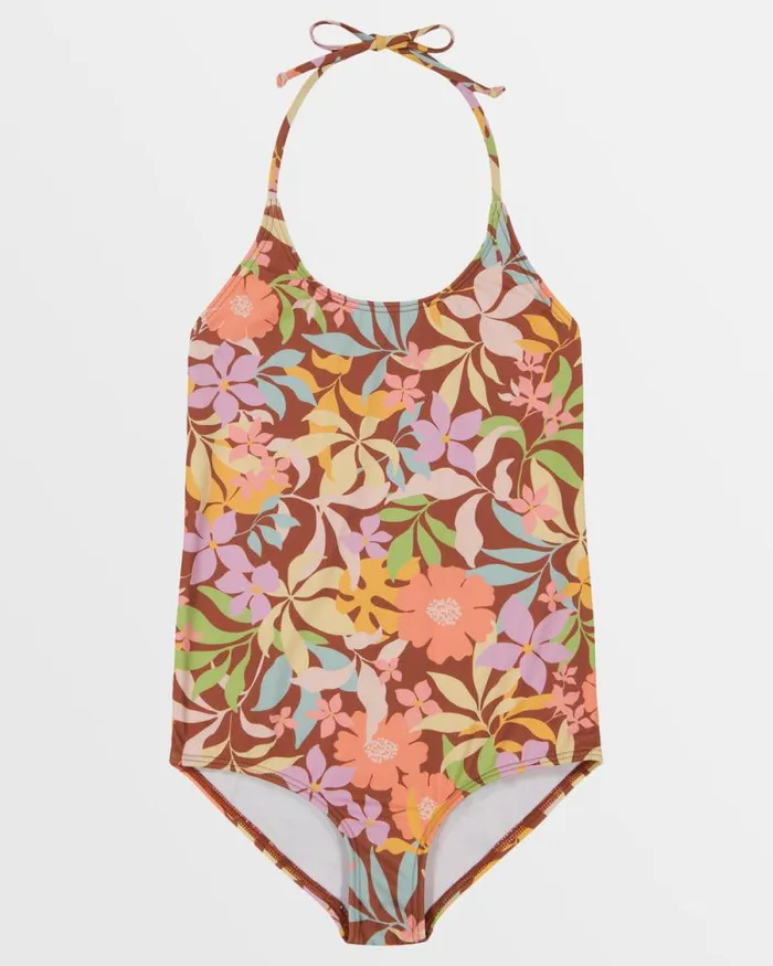 Billabong Girls039 Swim Girls Sweet Talkin Halter One Piece Cacao 8211 Women