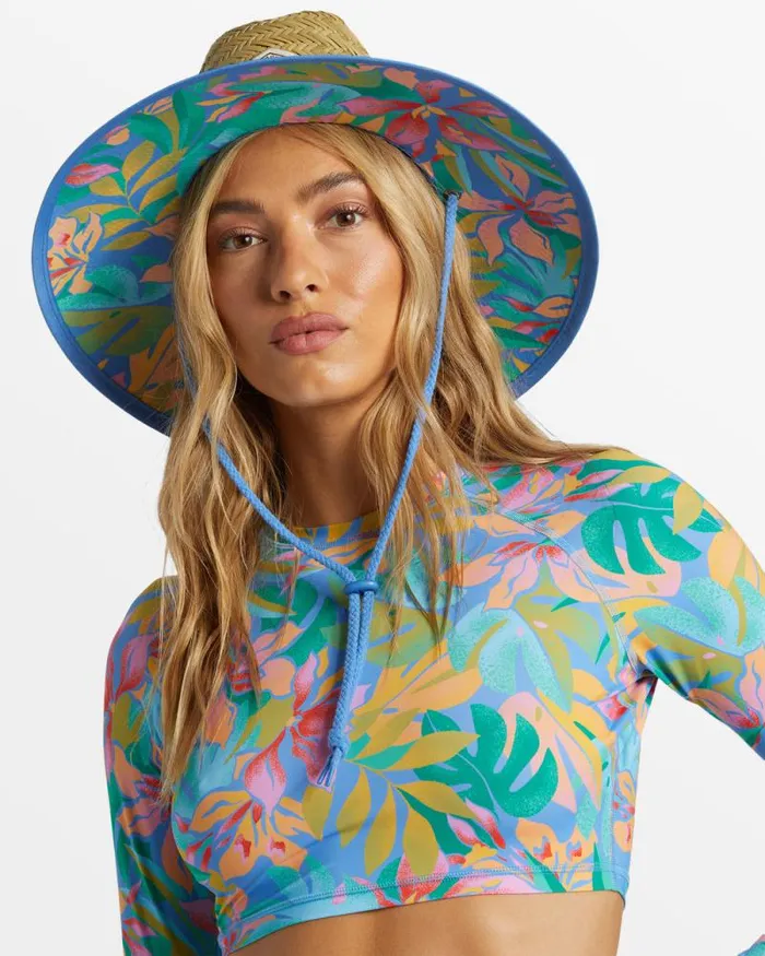 Billabong Hats and Beanies Tipton Straw Lifeguard Hat Marina 8211 Women