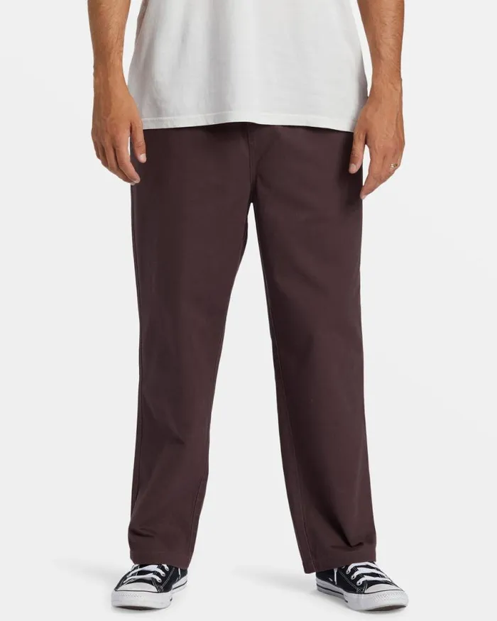 Billabong Jeans and Pants Larry Elastic Waist Pants Plum 8211 Men