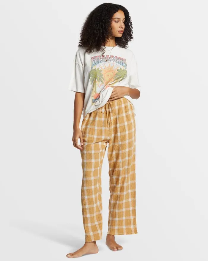Billabong Matching Sets Plaid Out Elastic Waist Pants Hemp 2 8211 Women Billabong Matching Sets Plaid Out Elastic Waist Pants Hemp 2 8211 Women