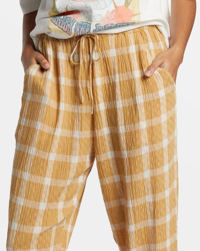 Billabong Matching Sets Plaid Out Elastic Waist Pants Hemp 2 8211 Women Billabong Matching Sets Plaid Out Elastic Waist Pants Hemp 2 8211 Women