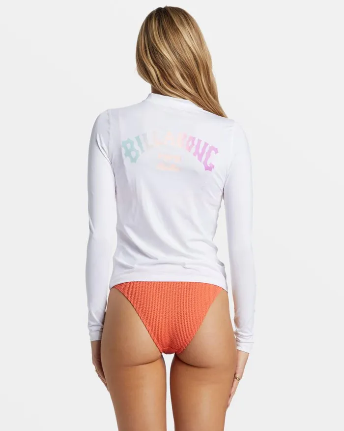 Billabong Rashguards and Bodysuits Core Long Sleeve Surf Tee White 8211 Women Billabong Rashguards and Bodysuits Core Long Sleeve Surf Tee White 8211 Women
