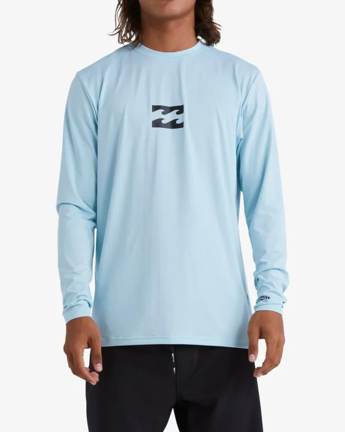 Billabong Rashguards and Surf Tees All Day Wave Loose Fit Long Sleeve Surf Tee Coastal 8211 Men Billabong Rashguards and Surf Tees All Day Wave Loose Fit Long Sleeve Surf Tee Coastal 8211 Men