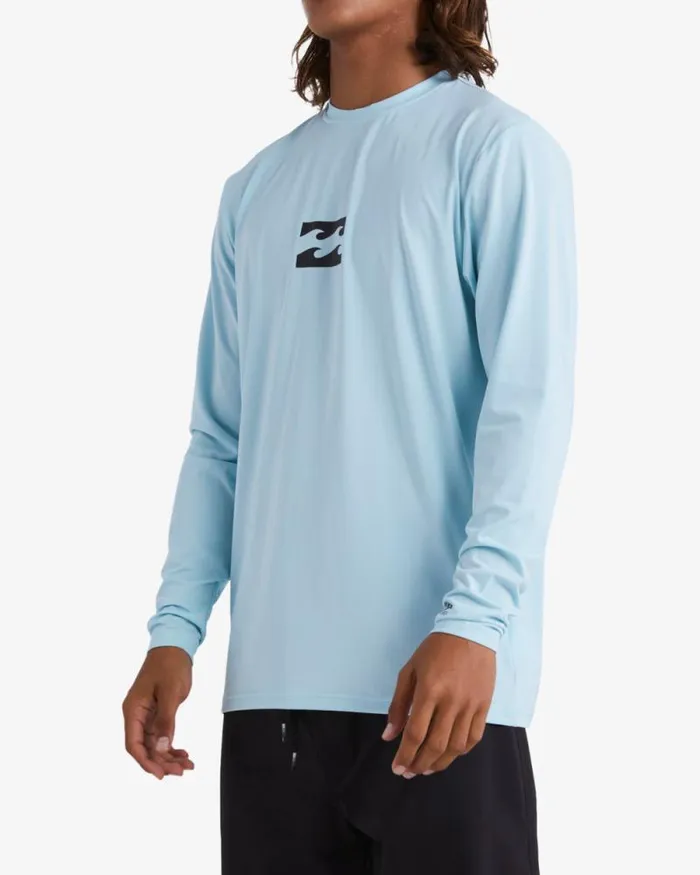 Billabong Rashguards and Surf Tees All Day Wave Loose Fit Long Sleeve Surf Tee Coastal 8211 Men Billabong Rashguards and Surf Tees All Day Wave Loose Fit Long Sleeve Surf Tee Coastal 8211 Men