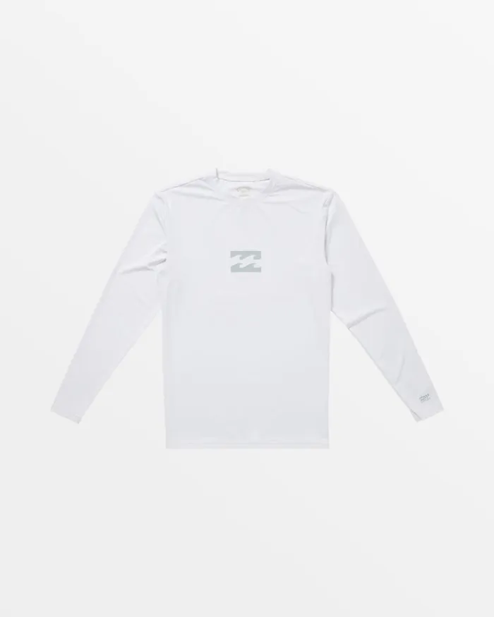 Billabong Rashguards and Surf Tees Classic Wave UPF 50 Long Sleeve Surf Tee White 8211 Men Billabong Rashguards and Surf Tees Classic Wave UPF 50 Long Sleeve Surf Tee White 8211 Men