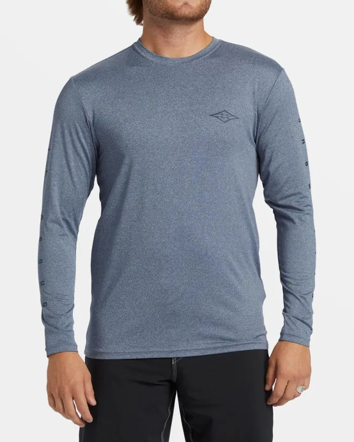 Billabong Rashguards and Surf Tees Unity Loose Fit Long Sleeve Surf Tee Navy Heather 8211 Men Billabong Rashguards and Surf Tees Unity Loose Fit Long Sleeve Surf Tee Navy Heather 8211 Men