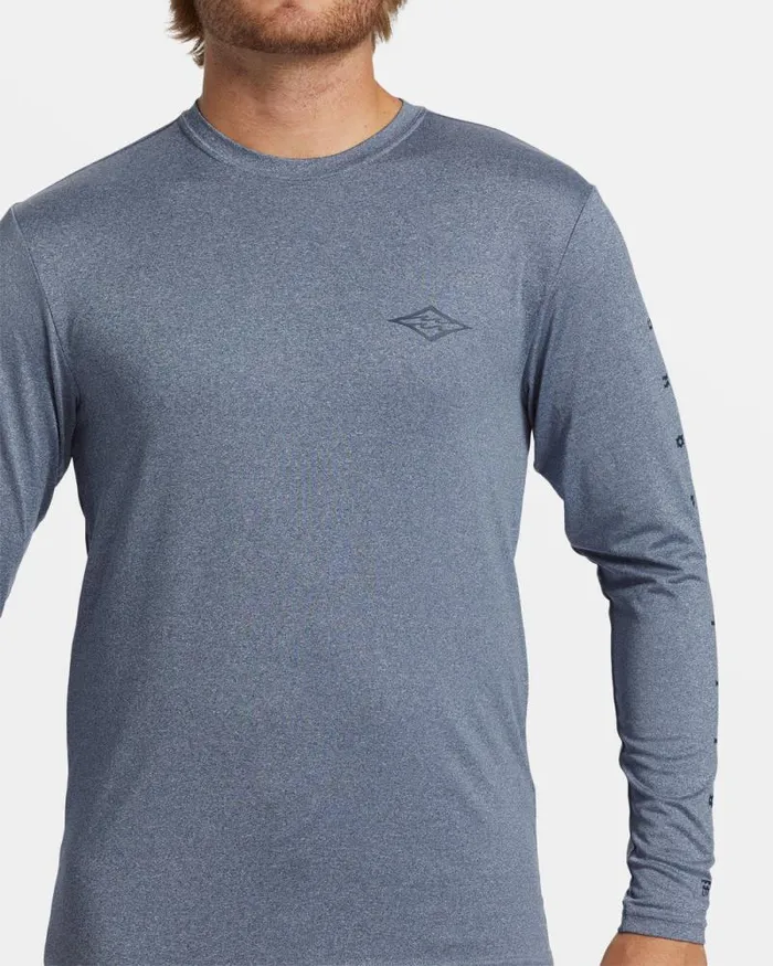 Billabong Rashguards and Surf Tees Unity Loose Fit Long Sleeve Surf Tee Navy Heather 8211 Men Billabong Rashguards and Surf Tees Unity Loose Fit Long Sleeve Surf Tee Navy Heather 8211 Men