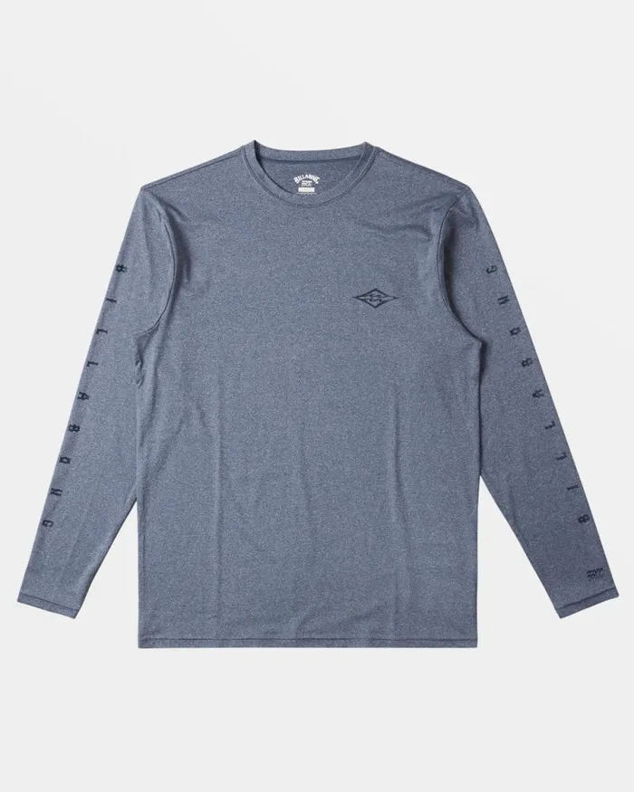 Billabong Rashguards and Surf Tees Unity Loose Fit Long Sleeve Surf Tee Navy Heather 8211 Men Billabong Rashguards and Surf Tees Unity Loose Fit Long Sleeve Surf Tee Navy Heather 8211 Men