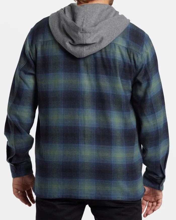 Billabong Shirts Baja Hooded Long Sleeve Flannel Shirt Fern 8211 Men Billabong Shirts Baja Hooded Long Sleeve Flannel Shirt Fern 8211 Men