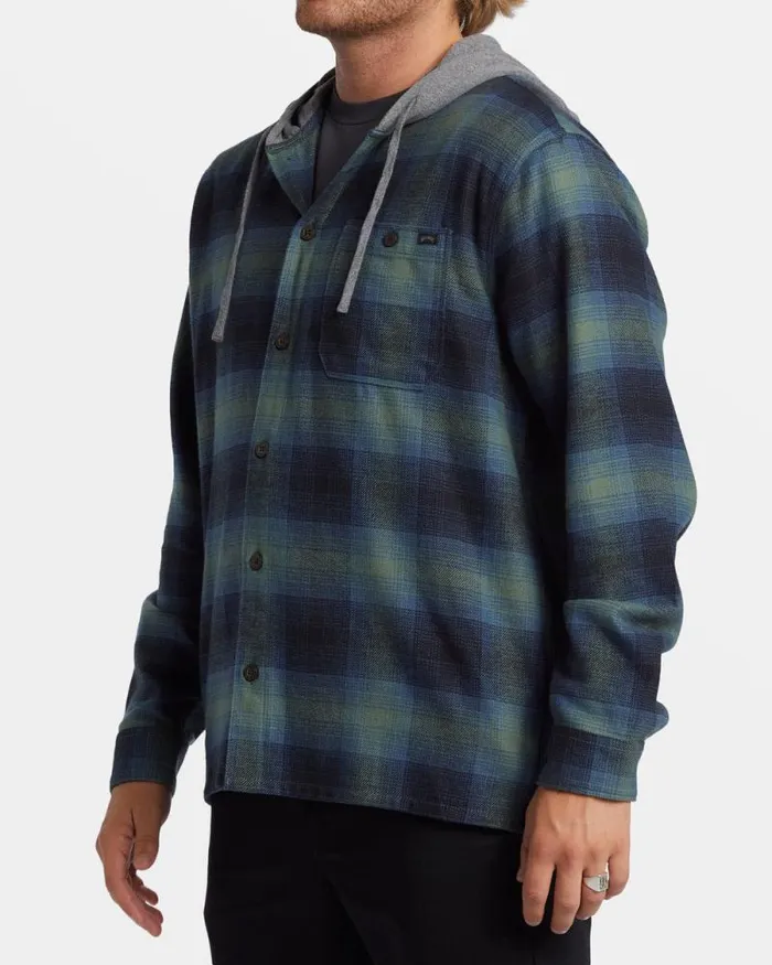 Billabong Shirts Baja Hooded Long Sleeve Flannel Shirt Fern 8211 Men Billabong Shirts Baja Hooded Long Sleeve Flannel Shirt Fern 8211 Men